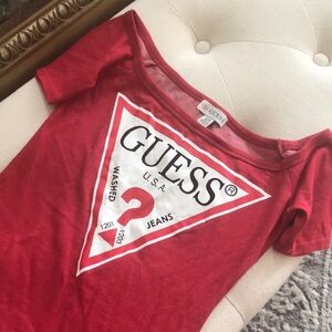 Guess Red Graphic T-Shirt